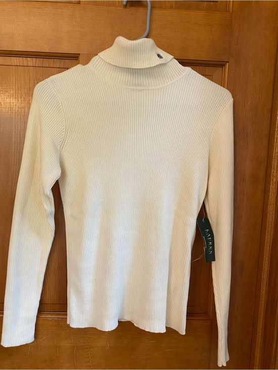 Lauren Ralph Lauren Sweaters - Lauren Ralph Lauren Cream Ribbed Turtleneck NWT